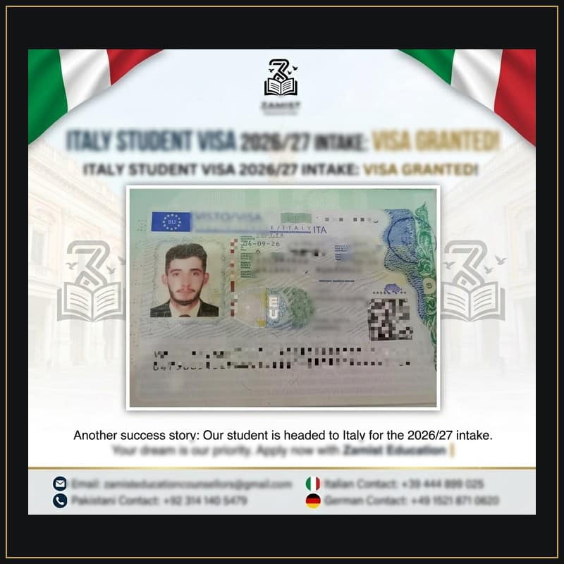 Italy student visa approval — 2026/27 intake